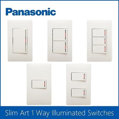 Panasonic Slim Art 1 Way illuminated Switches-min
