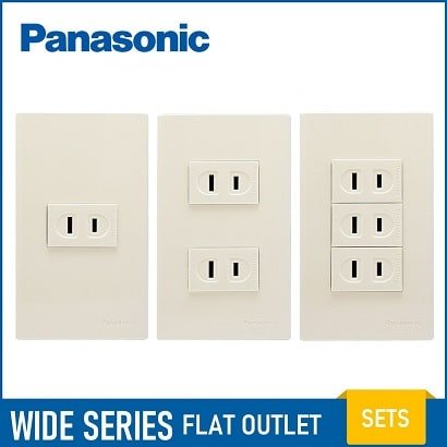 Panasonic Wide Series Flat Outlet - 2-min