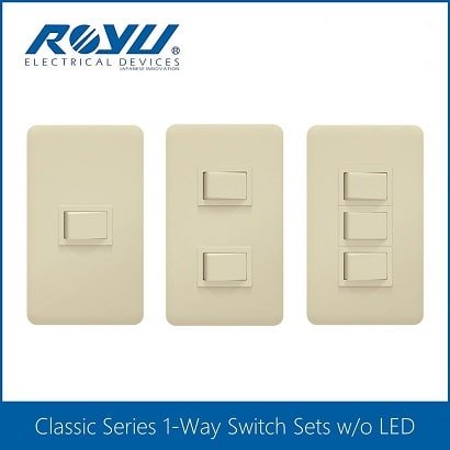 Royu Classic Series 1 Way Switch witho LEDut-min